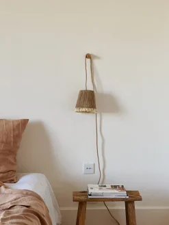 Sélection M Abat jour jute à pompons Clearance