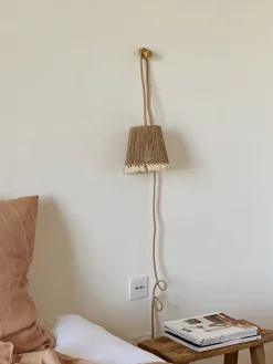 Sélection M Abat jour jute à pompons Clearance