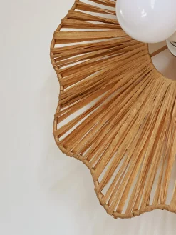 Sélection M Applique murale fleur en raphia Outlet