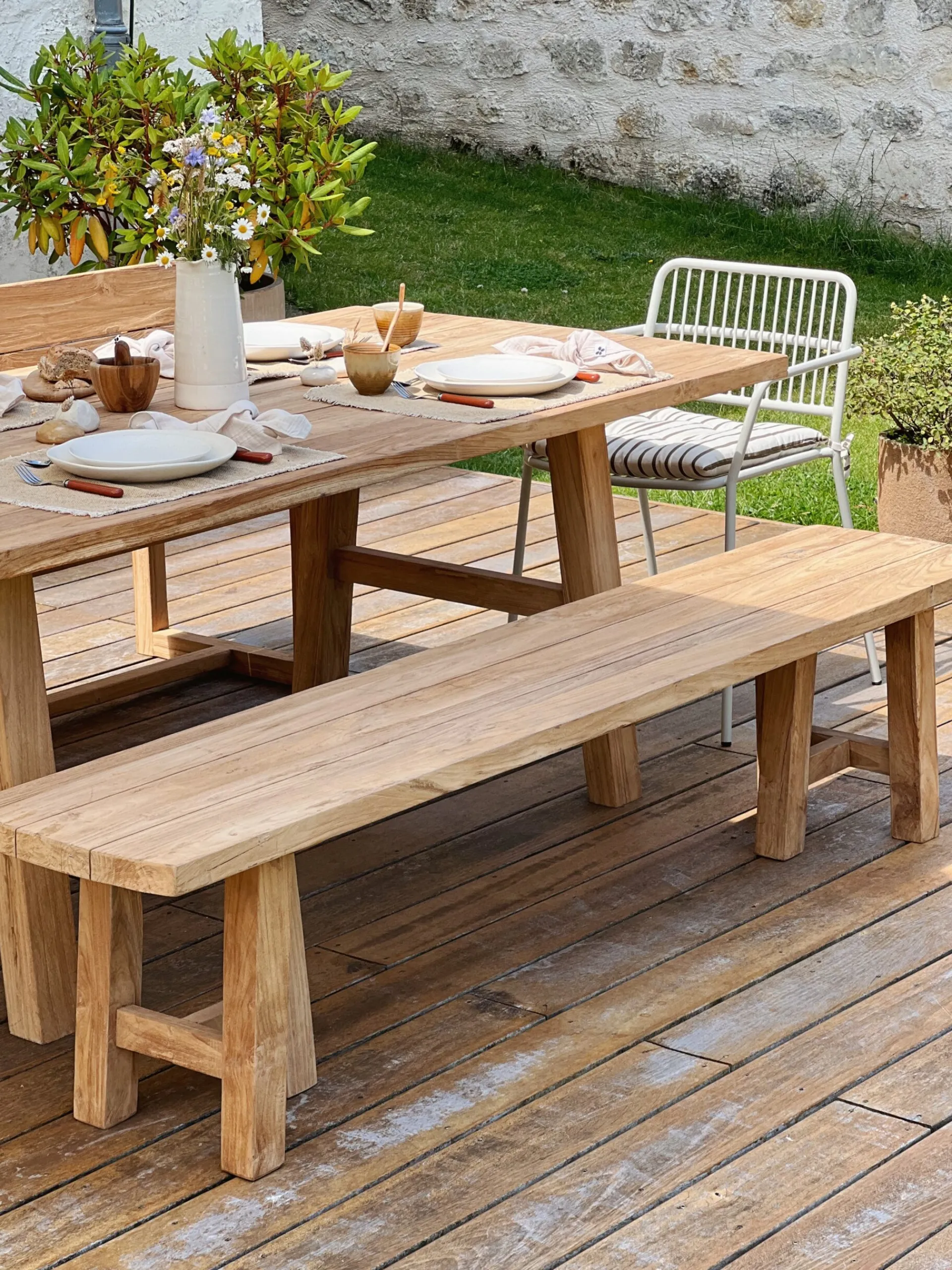 Sélection M Banc d’exterieur en teck Hot