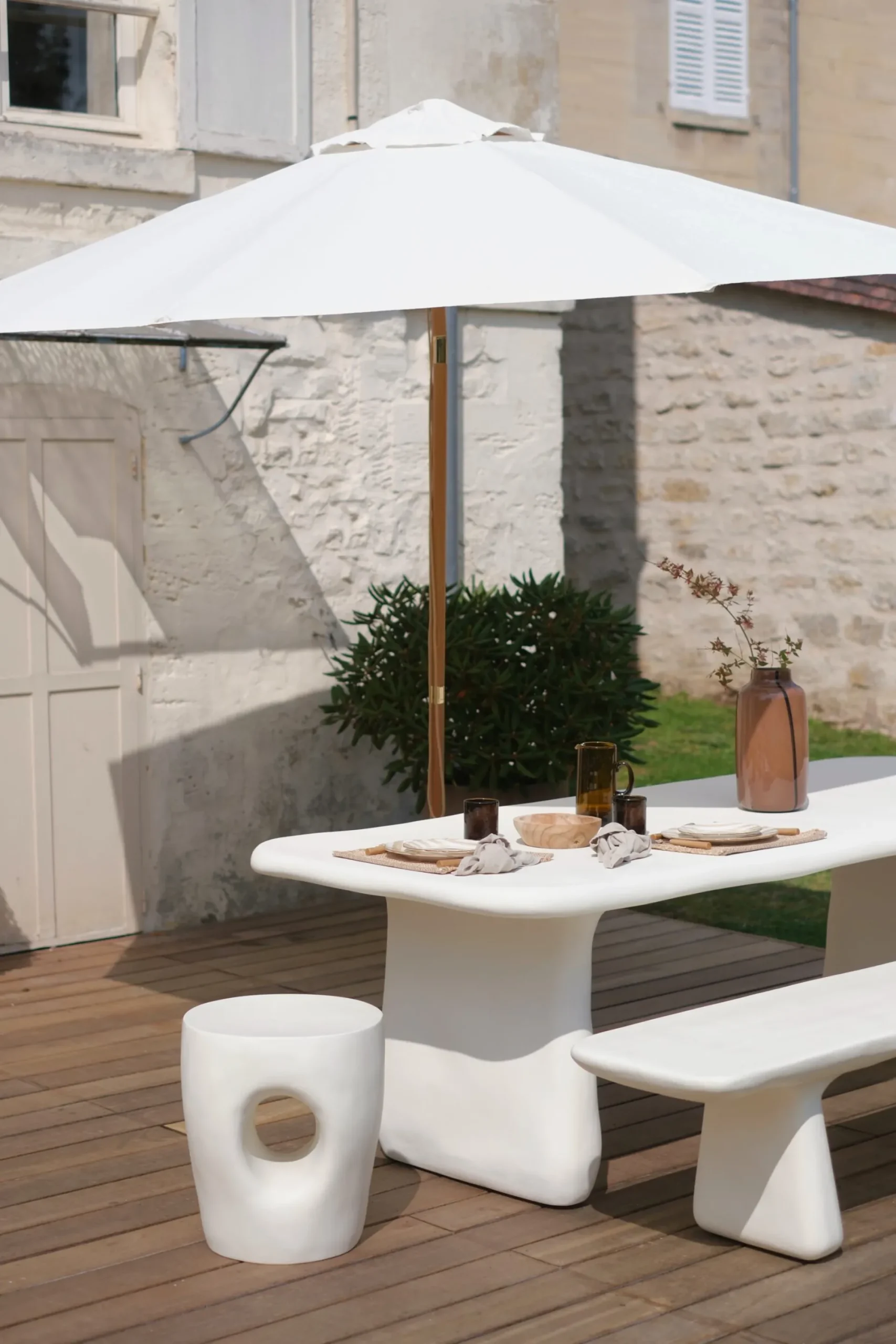 Sélection M Banc en résine blanche Online