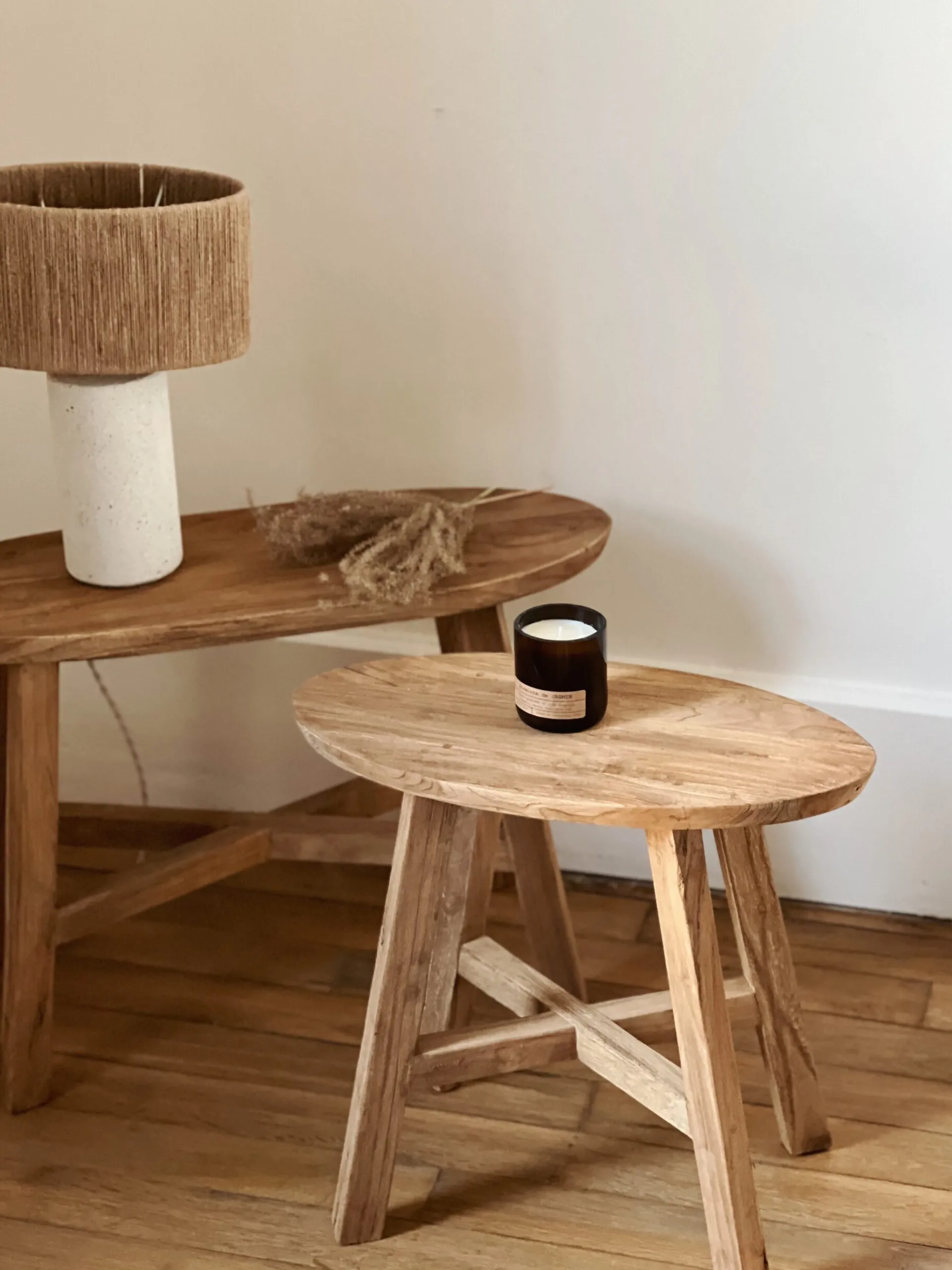 Sélection M Banc en teck recyclé ovale 50/70cm Discount