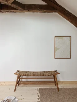 Sélection M Banc tressé en teck et rotin Hot