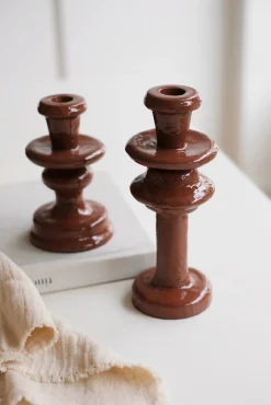 Sélection M Bougeoir en aluminium émaillé – 2 tailles Discount