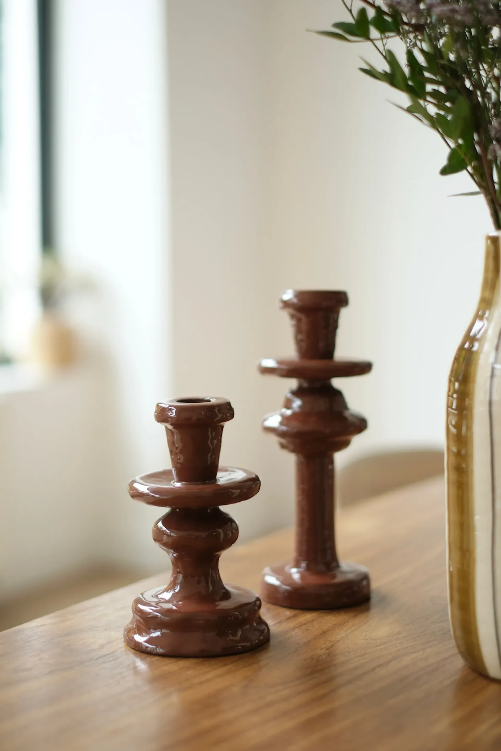 Sélection M Bougeoir en aluminium émaillé – 2 tailles Discount