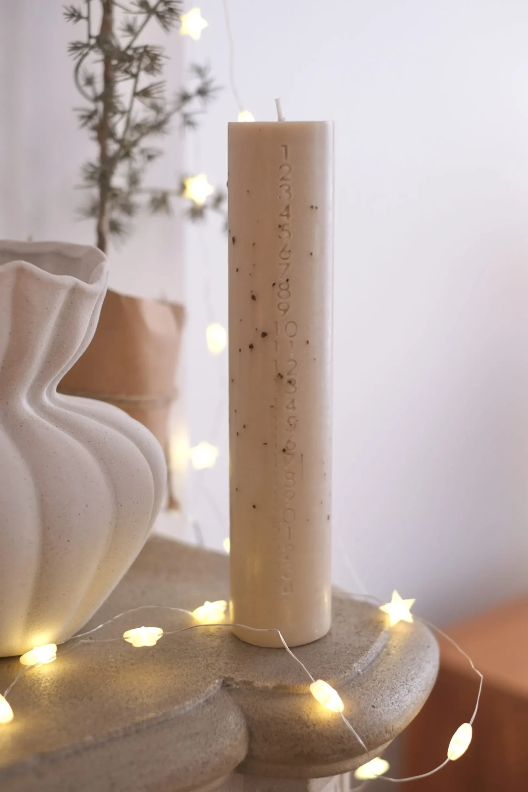 Sélection M Bougie de l’avent beige New