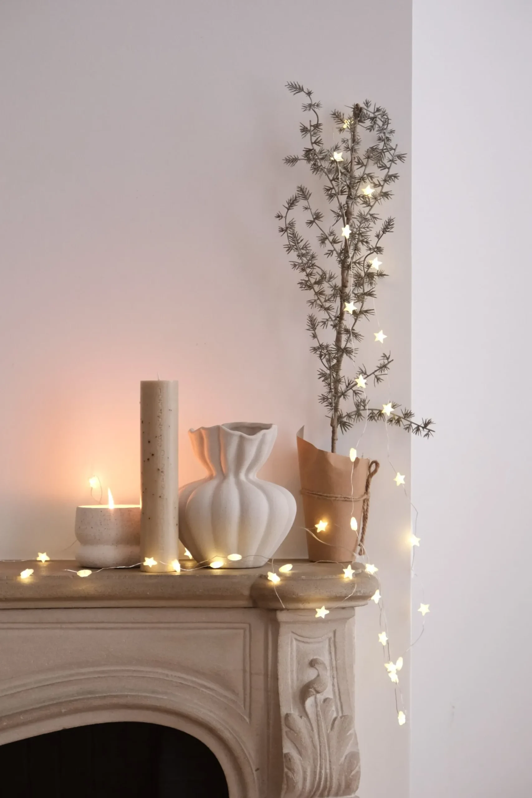 Sélection M Bougie de l’avent beige New