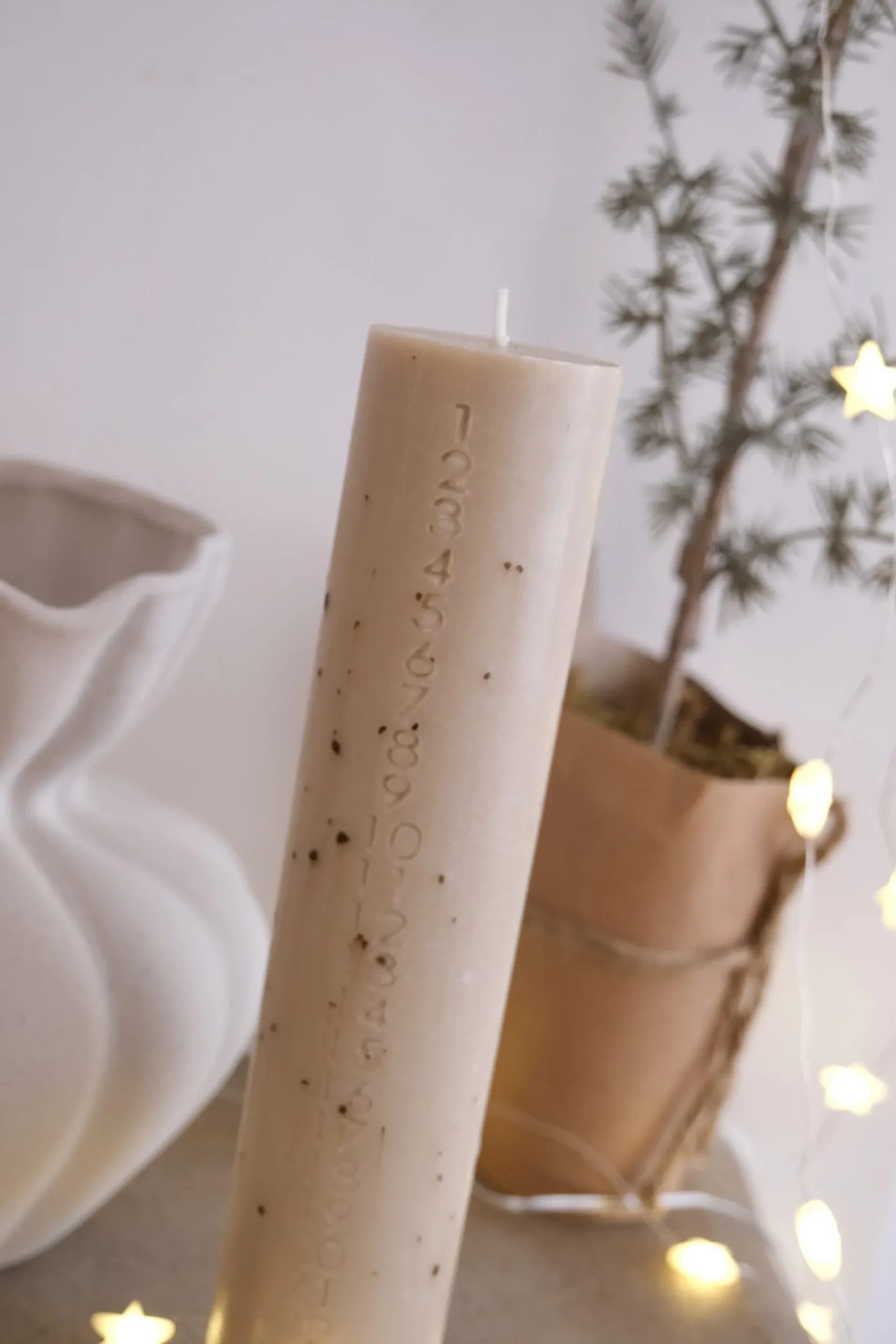 Sélection M Bougie de l’avent beige New