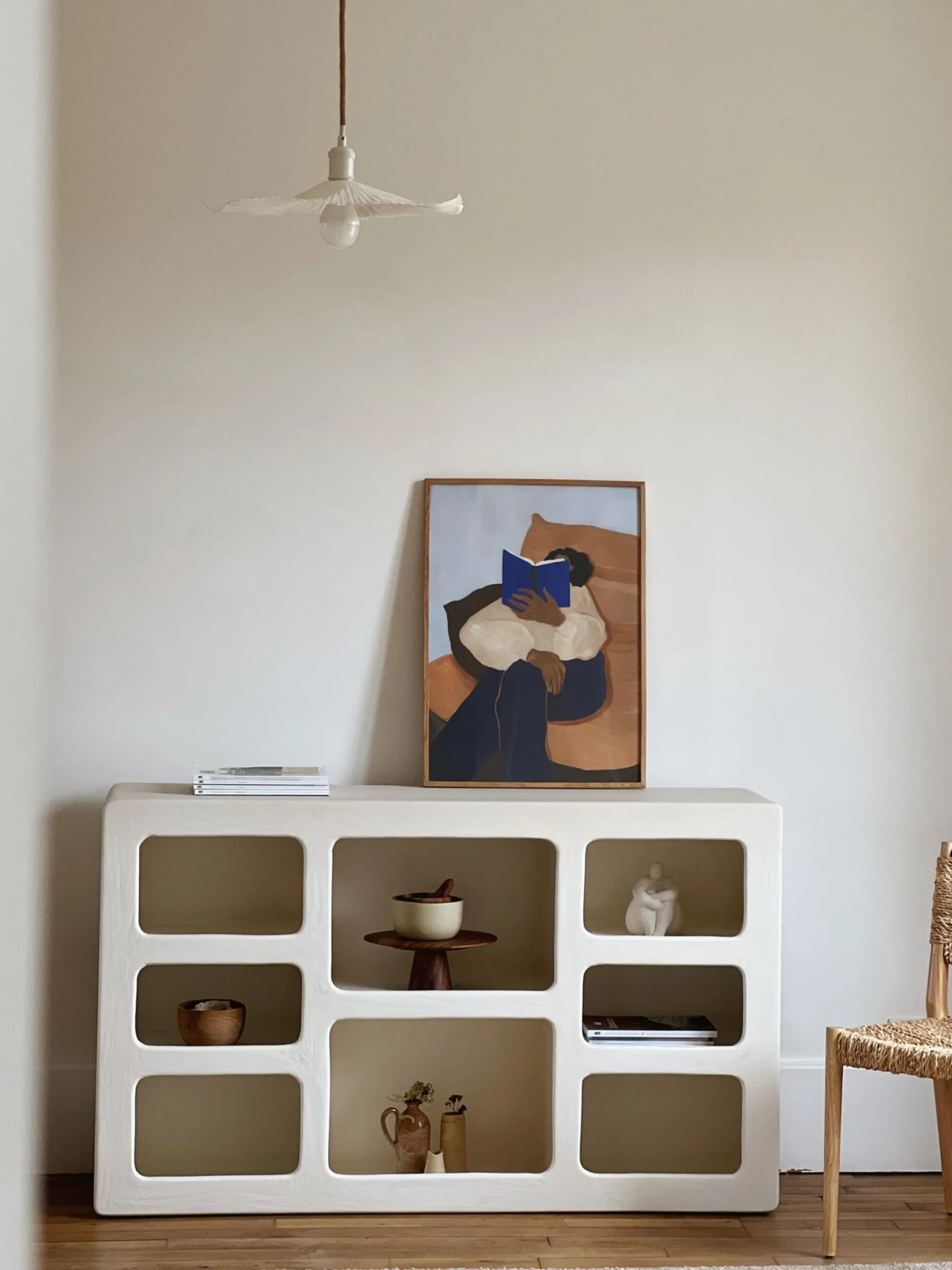 Sélection M Buffet effet béton ciré blanc cassé – Mykonos Sale