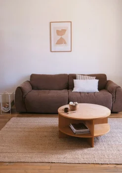 Sélection M Canapé 2 places tissu brun