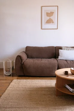 Sélection M Canapé 2 places tissu brun