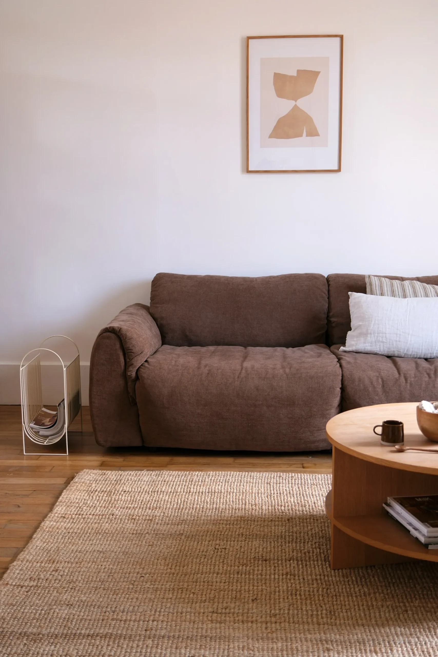 Sélection M Canapé 2 places tissu brun
