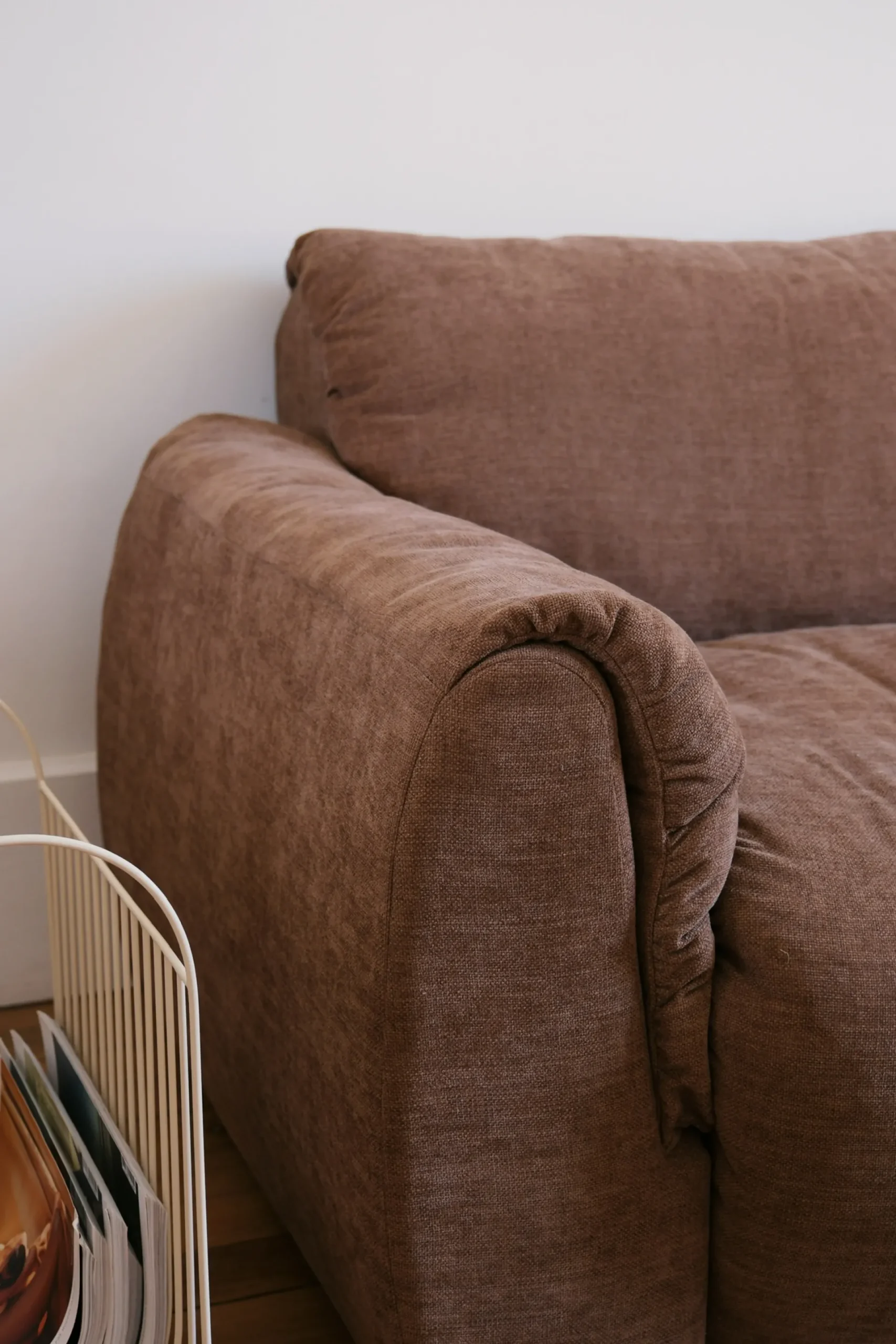 Sélection M Canapé 2 places tissu brun