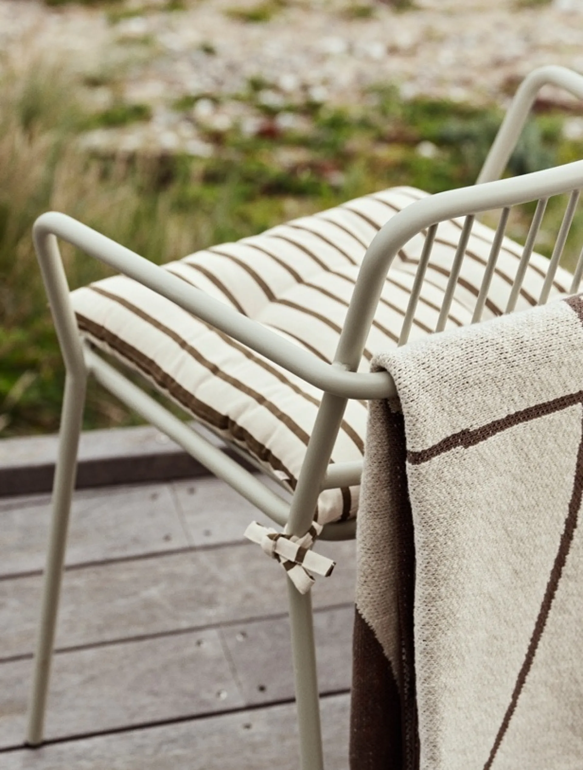 Sélection M Chaise de jardin en métal beige New