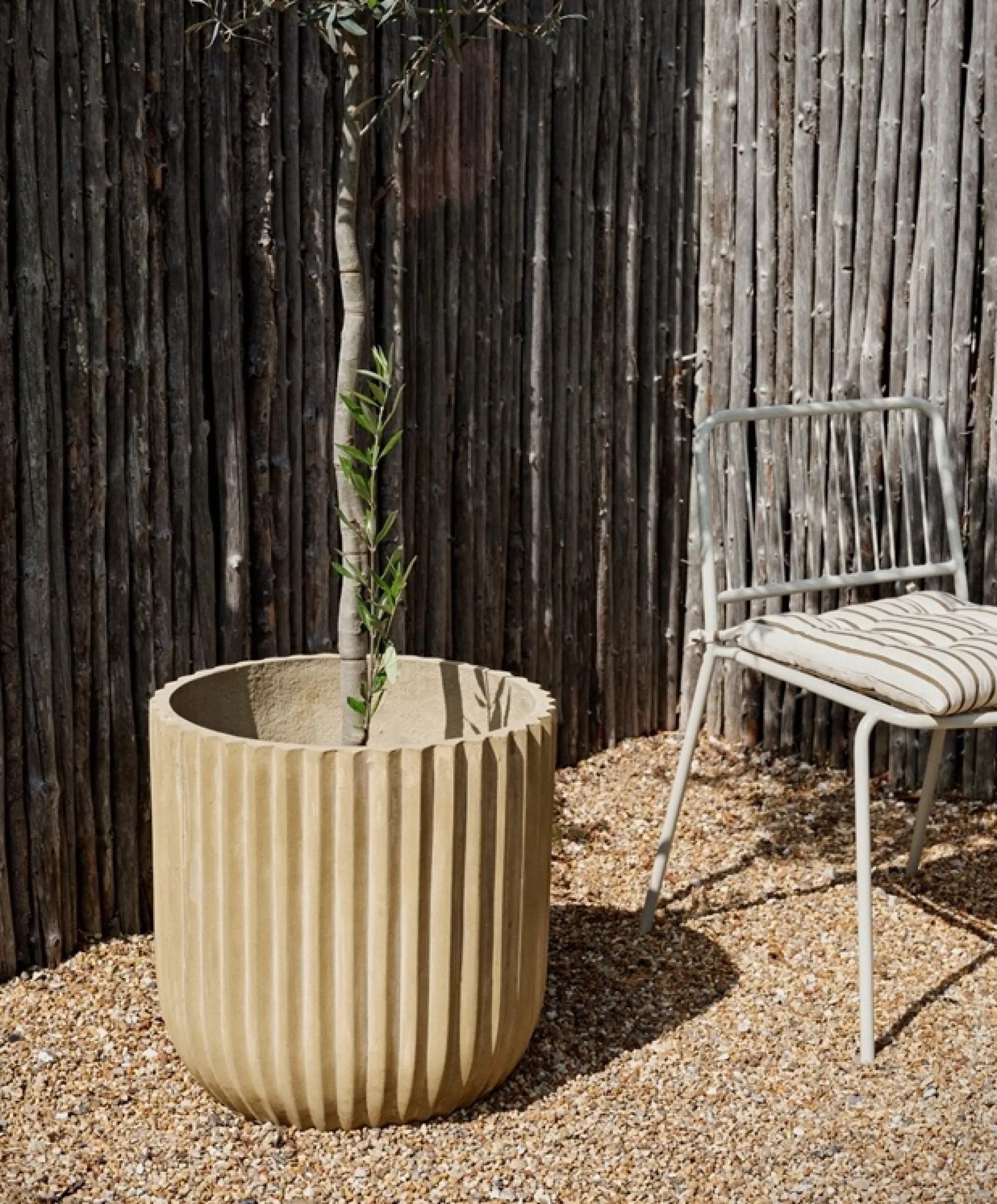 Sélection M Chaise de jardin en métal beige New