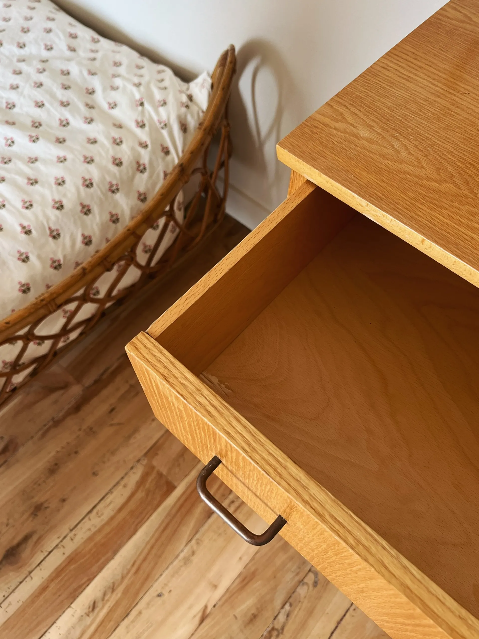 Sélection M Commode vintage en bois 4 tiroirs