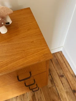 Sélection M Commode vintage en bois 4 tiroirs