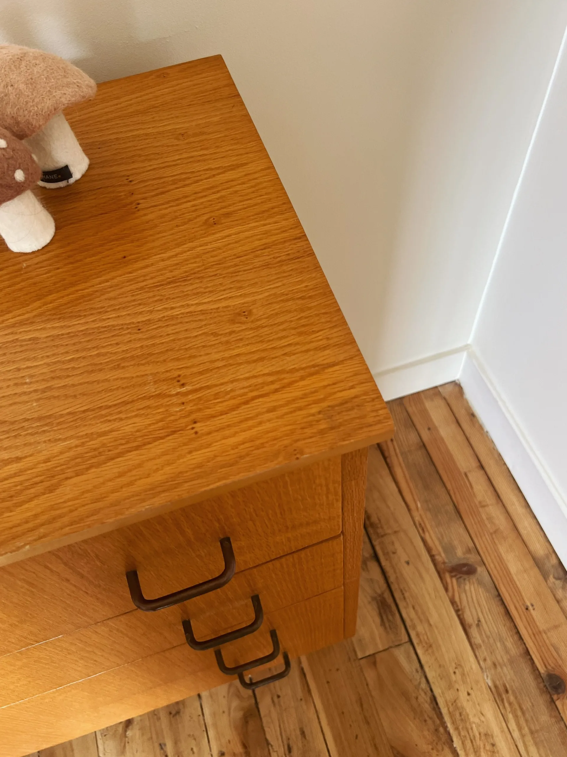 Sélection M Commode vintage en bois 4 tiroirs