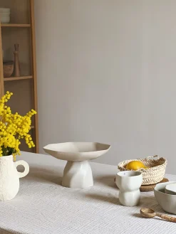 Sélection M Coupelle sur pied en grès emaillé