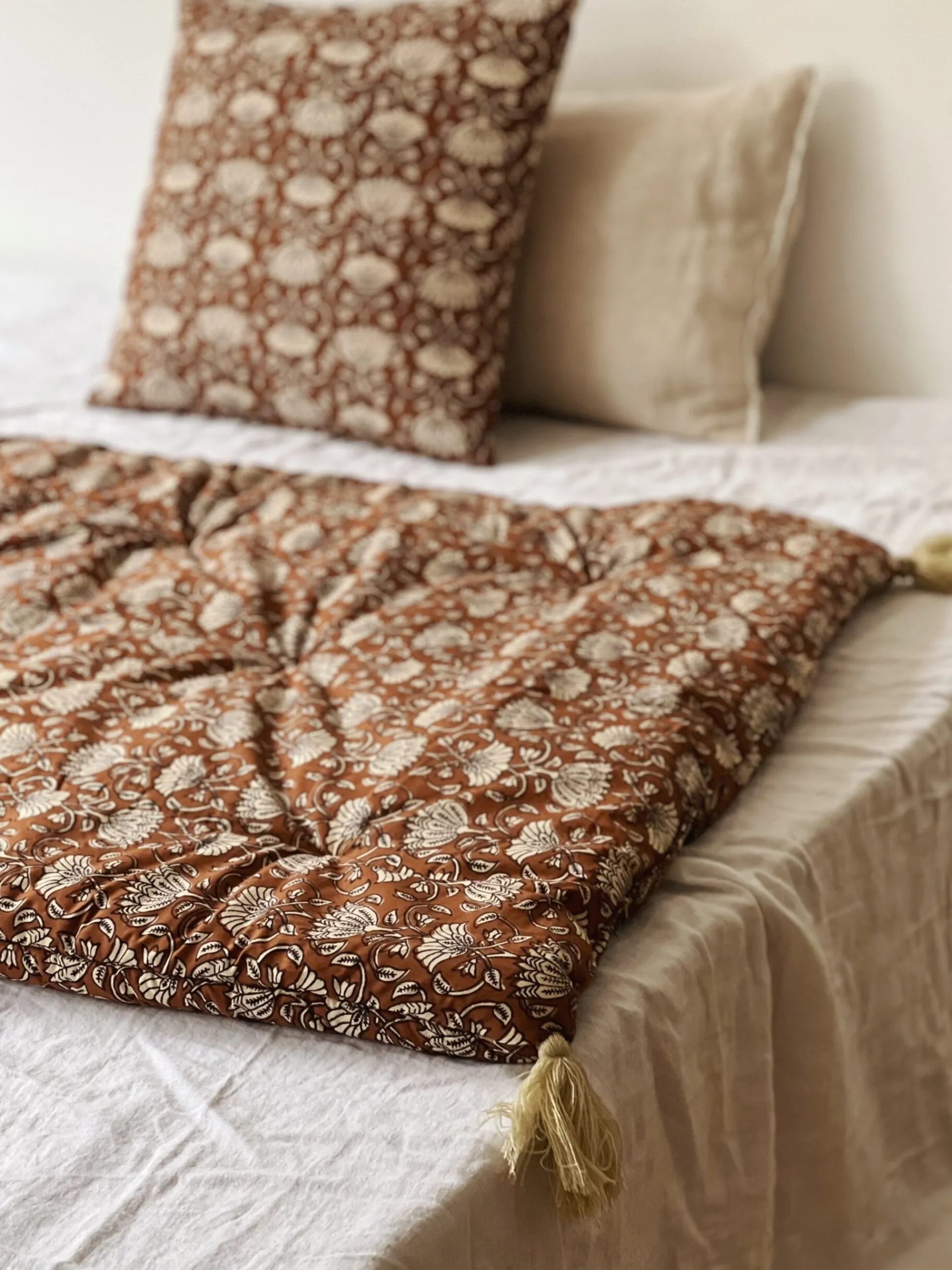 Sélection M Coussin imprimé brun Best