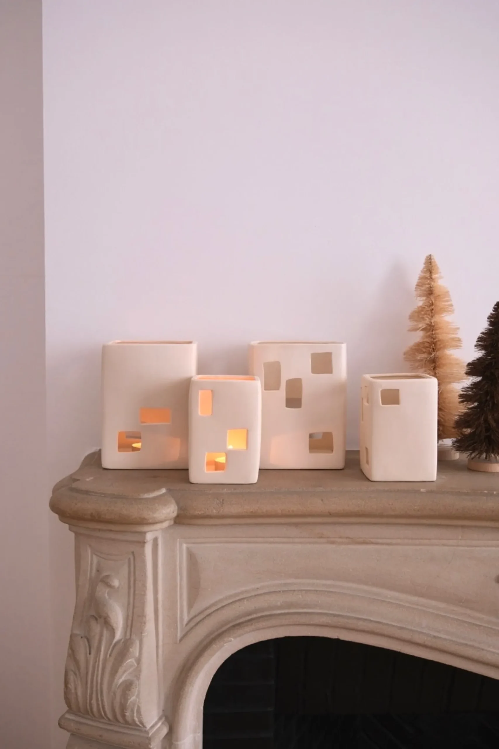 Sélection M Duo Photophores maison en porcelaine fait main Outlet