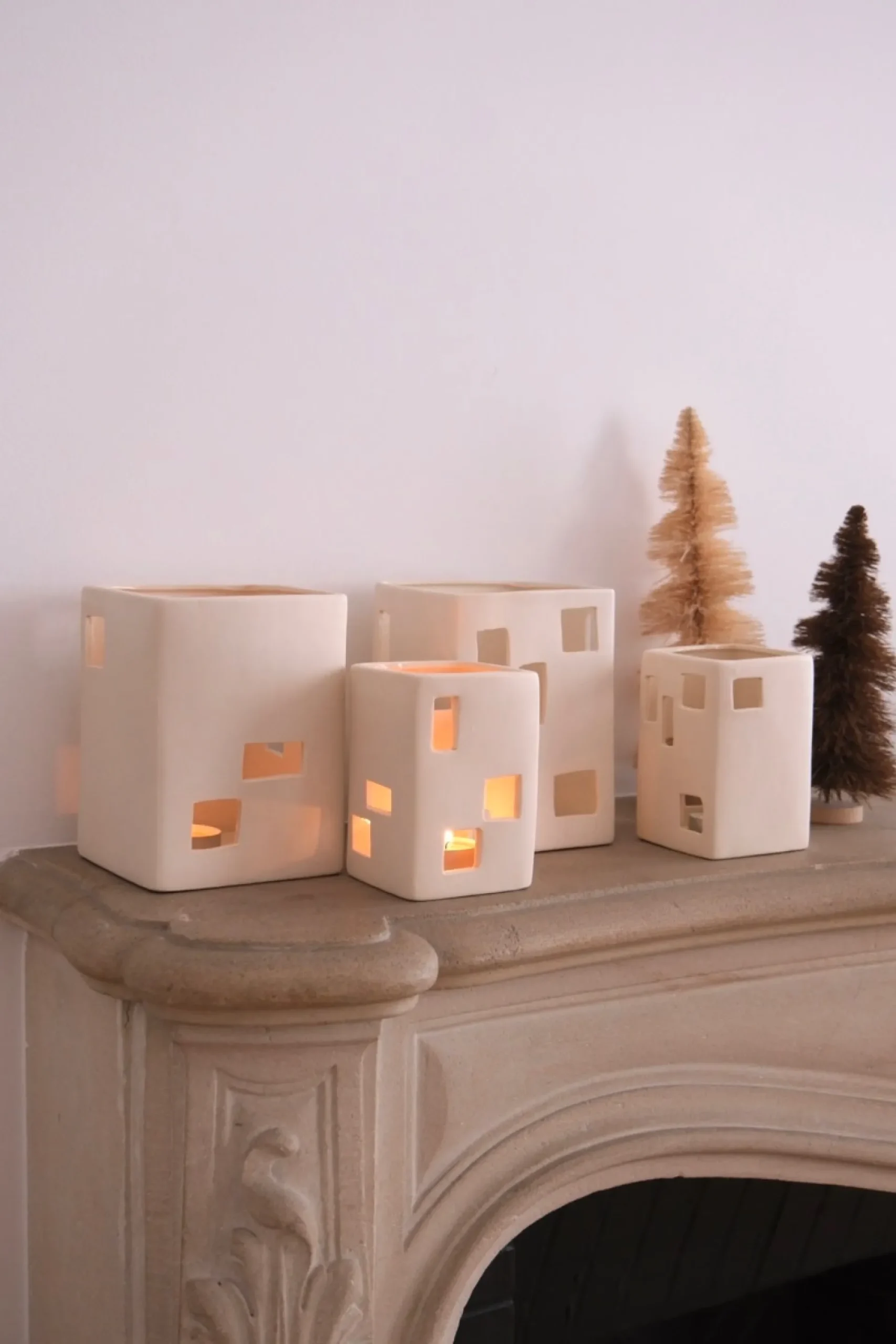 Sélection M Duo Photophores maison en porcelaine fait main Outlet