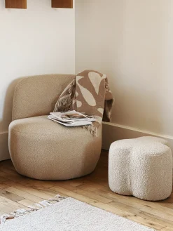 Sélection M Fauteuil bouclette beige Discount
