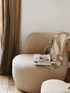 Sélection M Fauteuil bouclette beige Discount