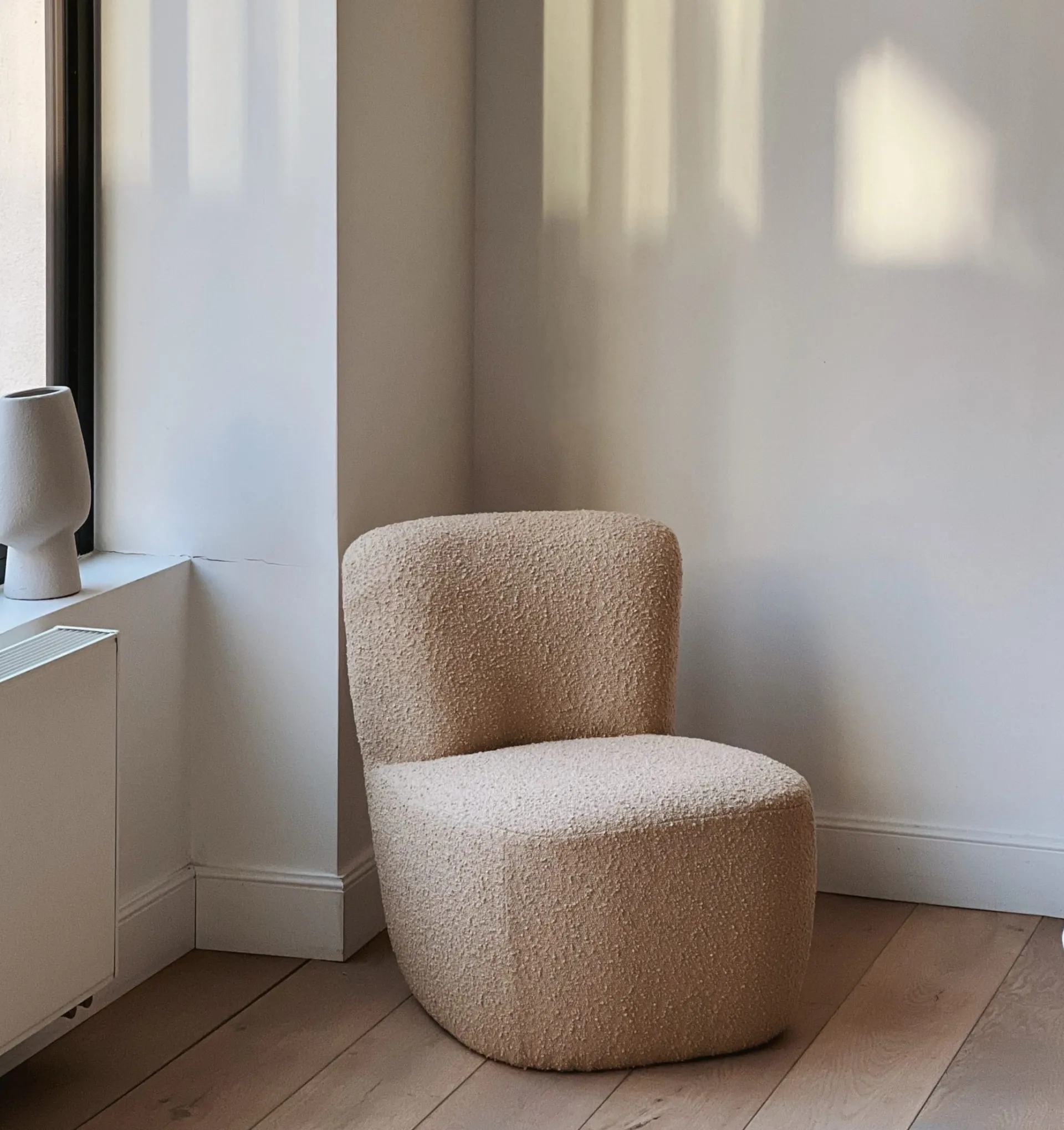 Sélection M Fauteuil en tissu bouclette – 4 couleurs Discount