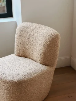 Sélection M Fauteuil en tissu bouclette – 4 couleurs Discount