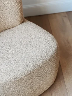 Sélection M Fauteuil en tissu bouclette – 4 couleurs Discount