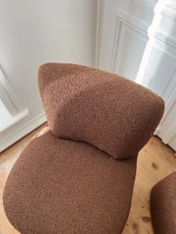 Sélection M Fauteuil en tissu bouclette – 4 couleurs Discount