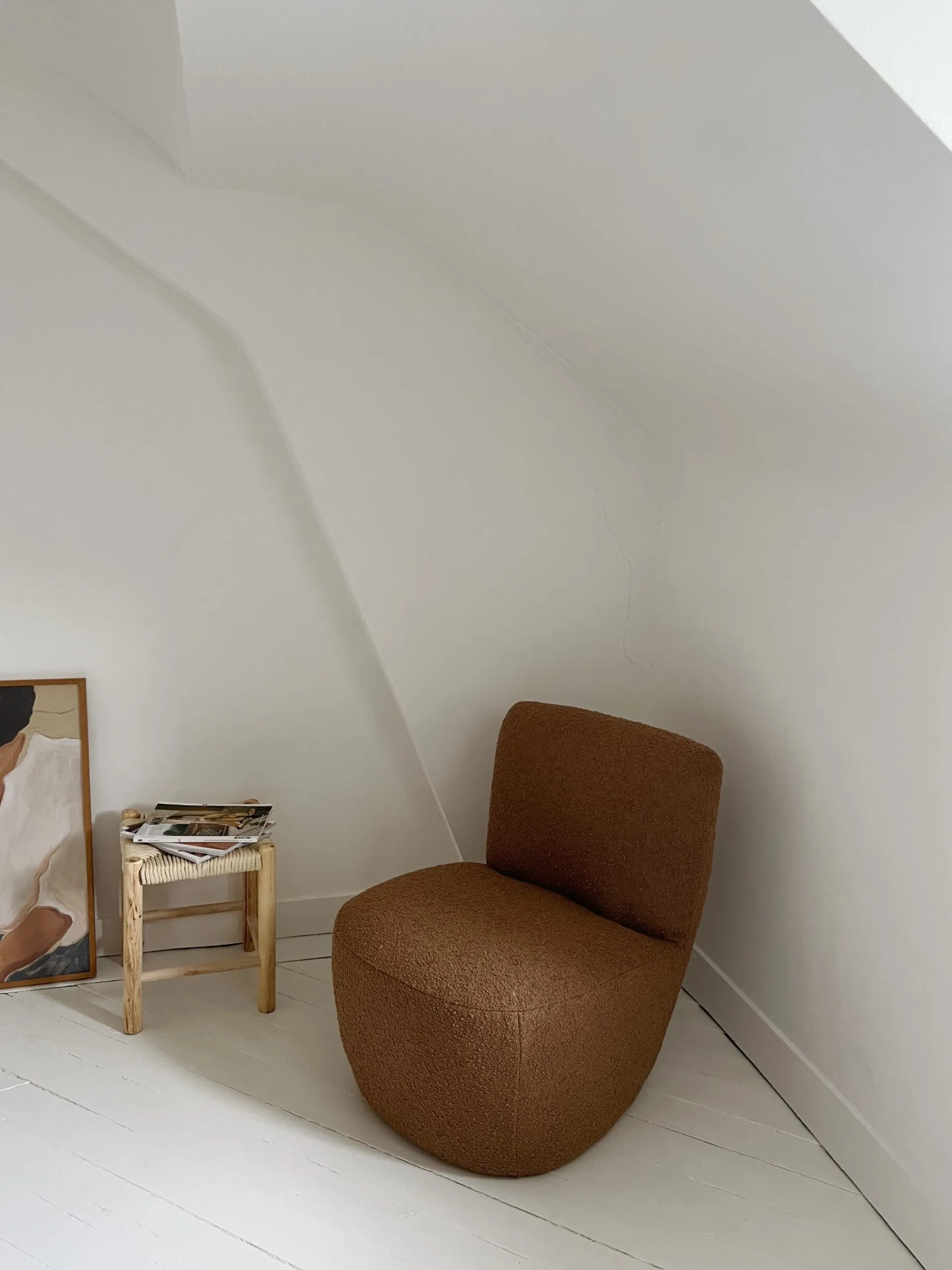 Sélection M Fauteuil en tissu bouclette – 4 couleurs Discount