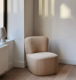 Sélection M Fauteuil en tissu bouclette – 4 couleurs Discount