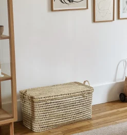 Sélection M Grand coffre de rangement en feuille de palmier