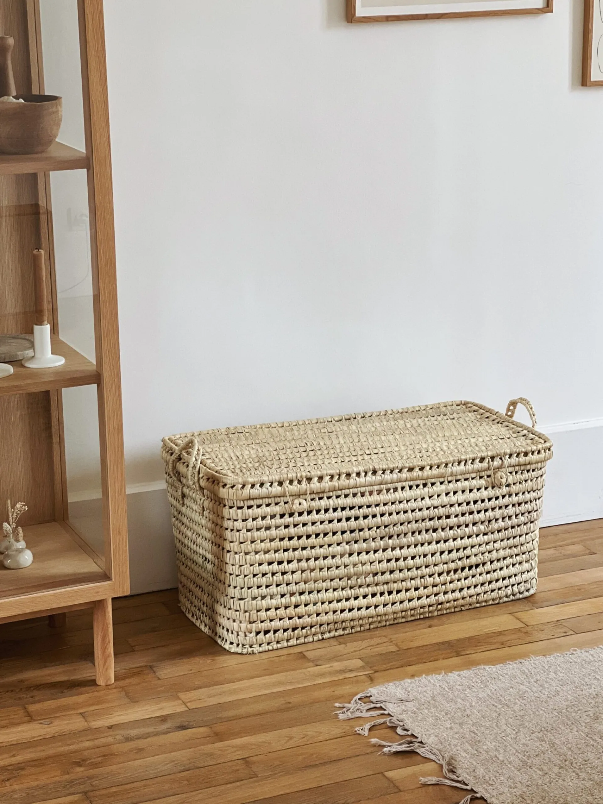 Sélection M Grand coffre de rangement en feuille de palmier