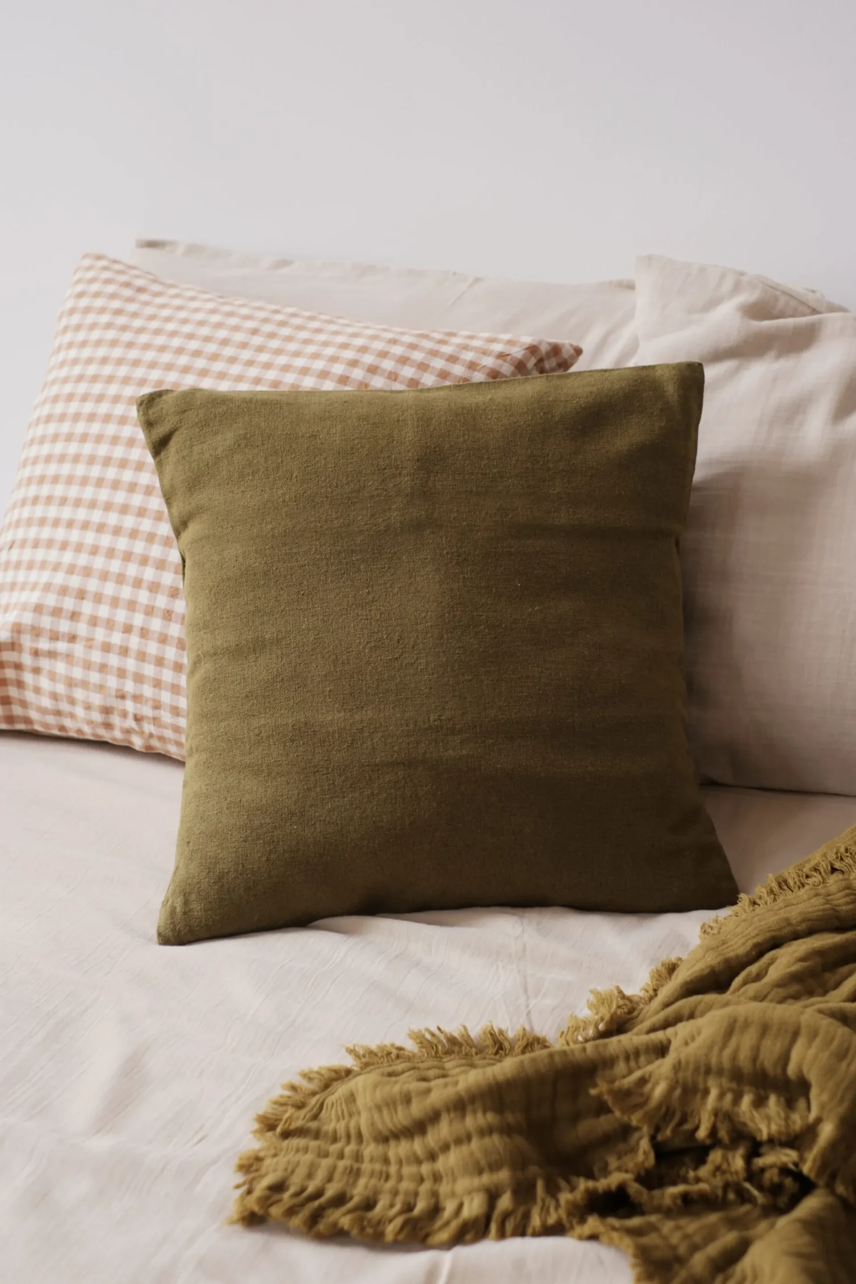 Sélection M Housse de coussin lin et coton naturel Hot