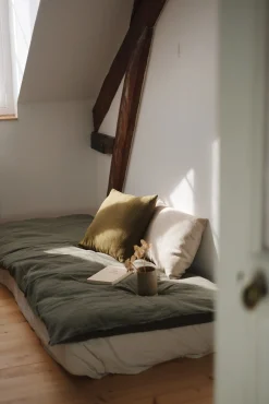 Sélection M Housse de coussin lin et coton naturel Hot