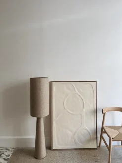 Sélection M Lampadaire en lin naturel Discount