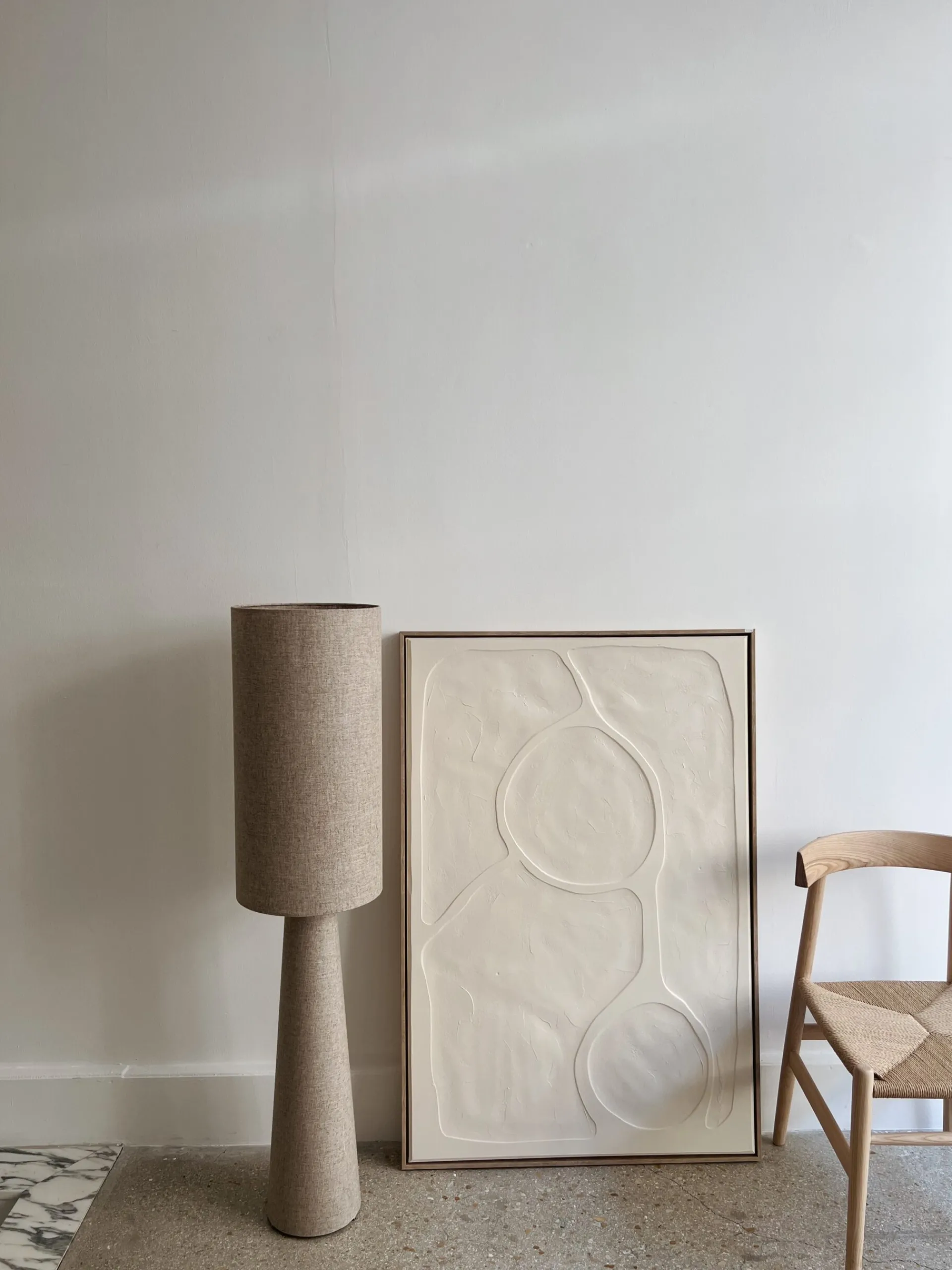 Sélection M Lampadaire en lin naturel Discount