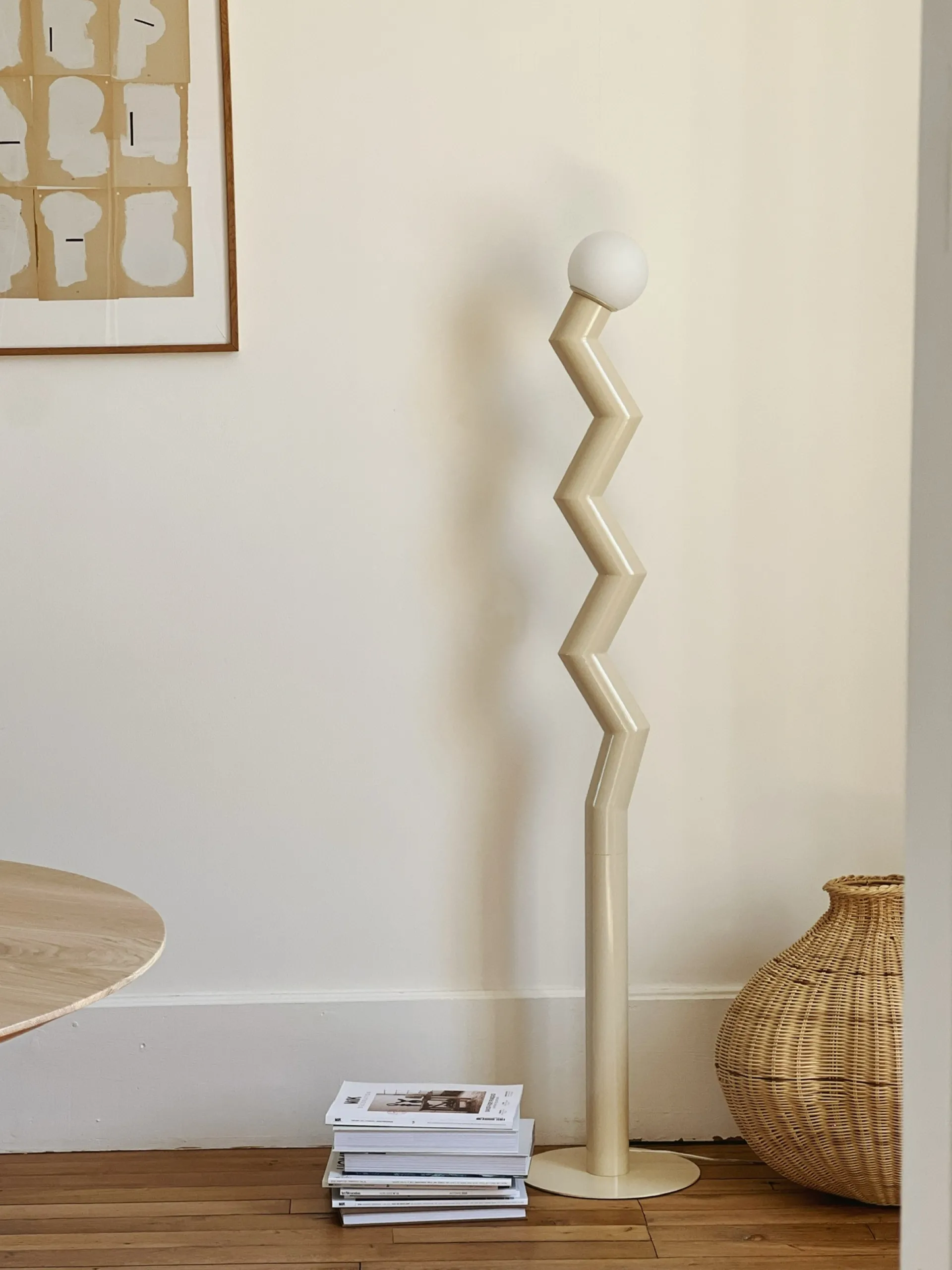 Sélection M Lampadaire en métal Zigzag Discount