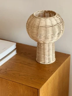 Sélection M Lampe à poser en rotin Discount