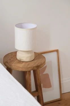 Sélection M Lampe de table de chevet céramique / lin