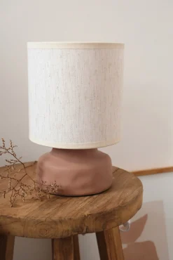 Sélection M Lampe de table de chevet céramique / lin