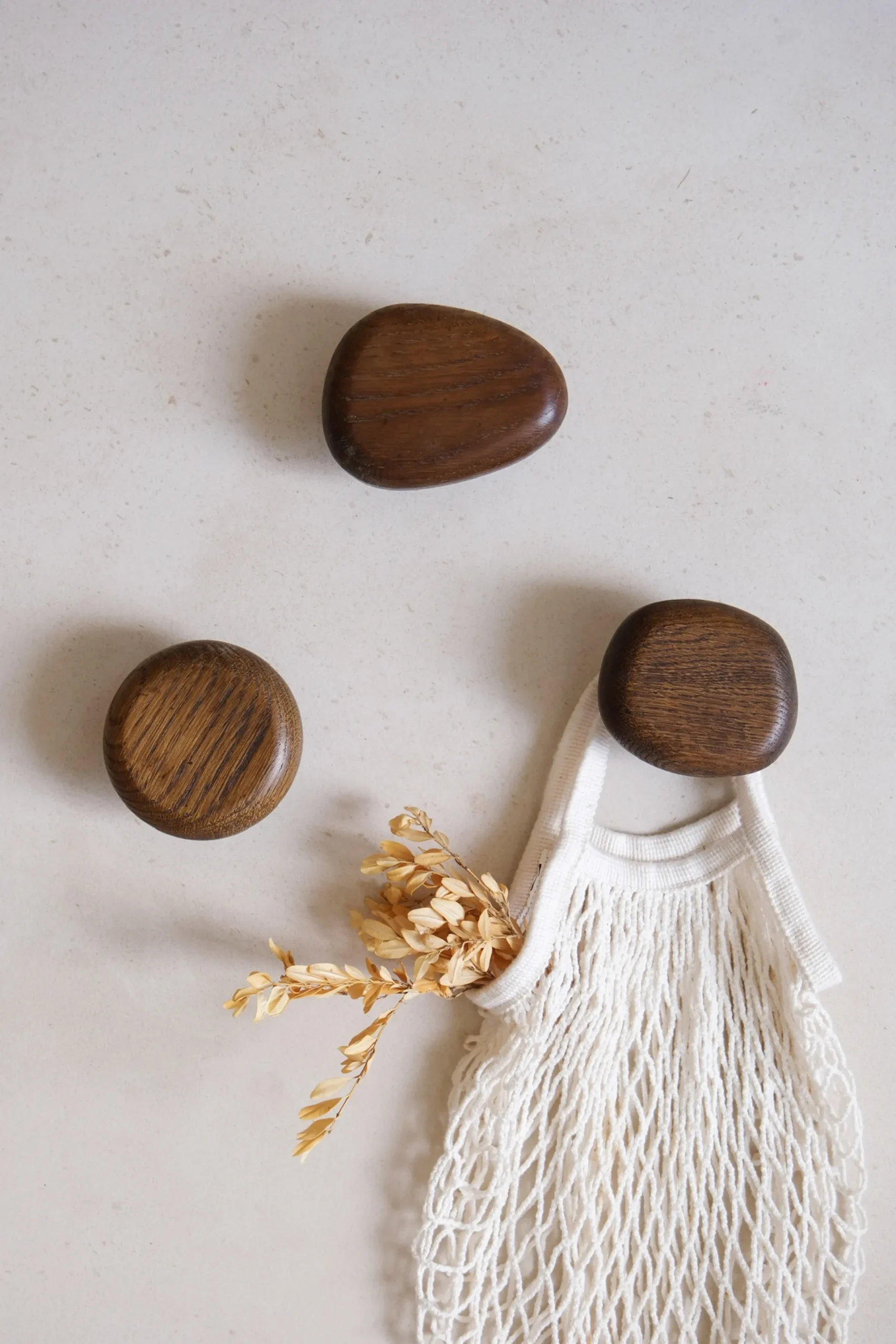 Sélection M Lot de 3 patères murales en bois New