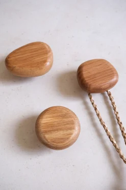 Sélection M Lot de 3 patères murales en bois New