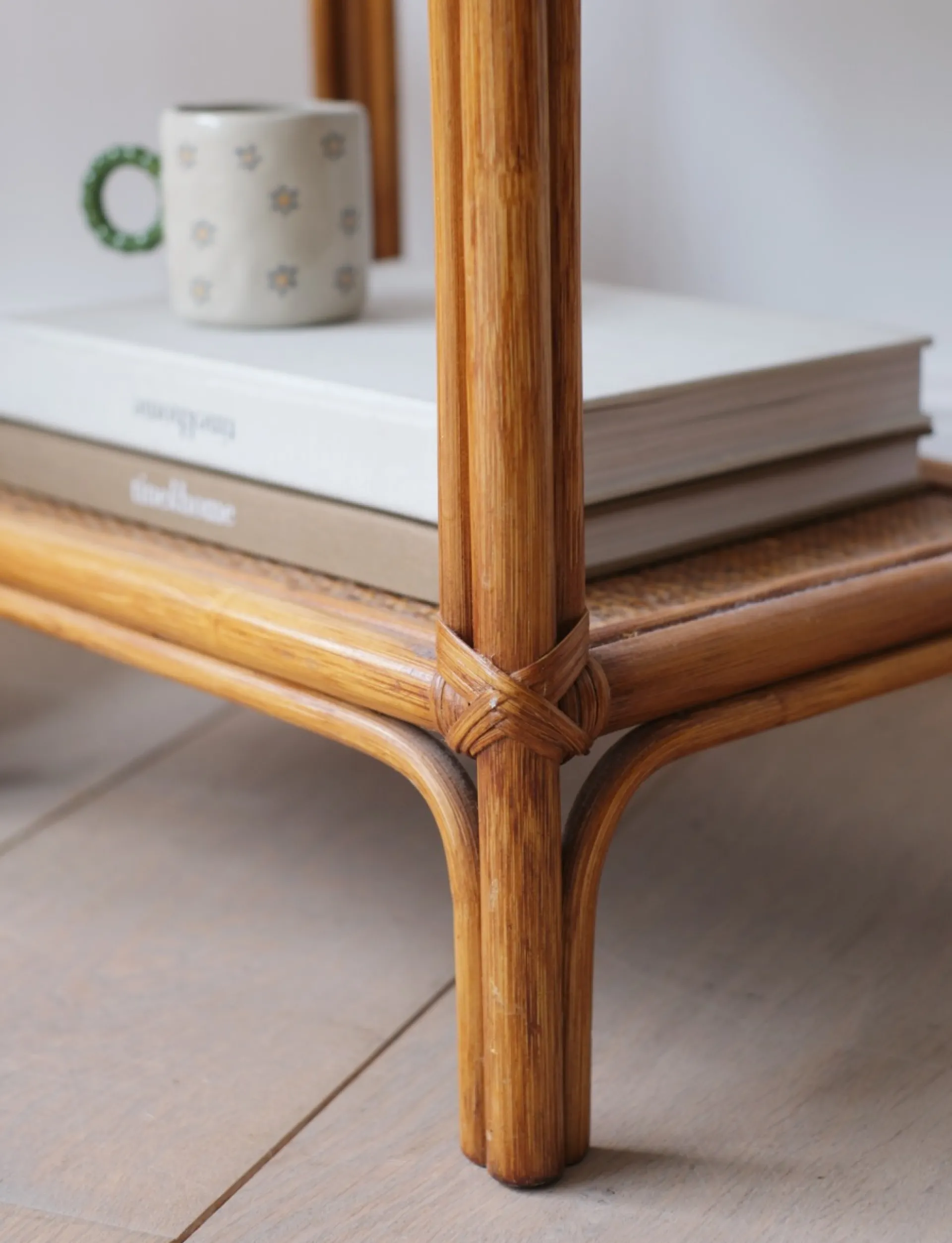 Sélection M Paire de chevets vintage en rotin Outlet