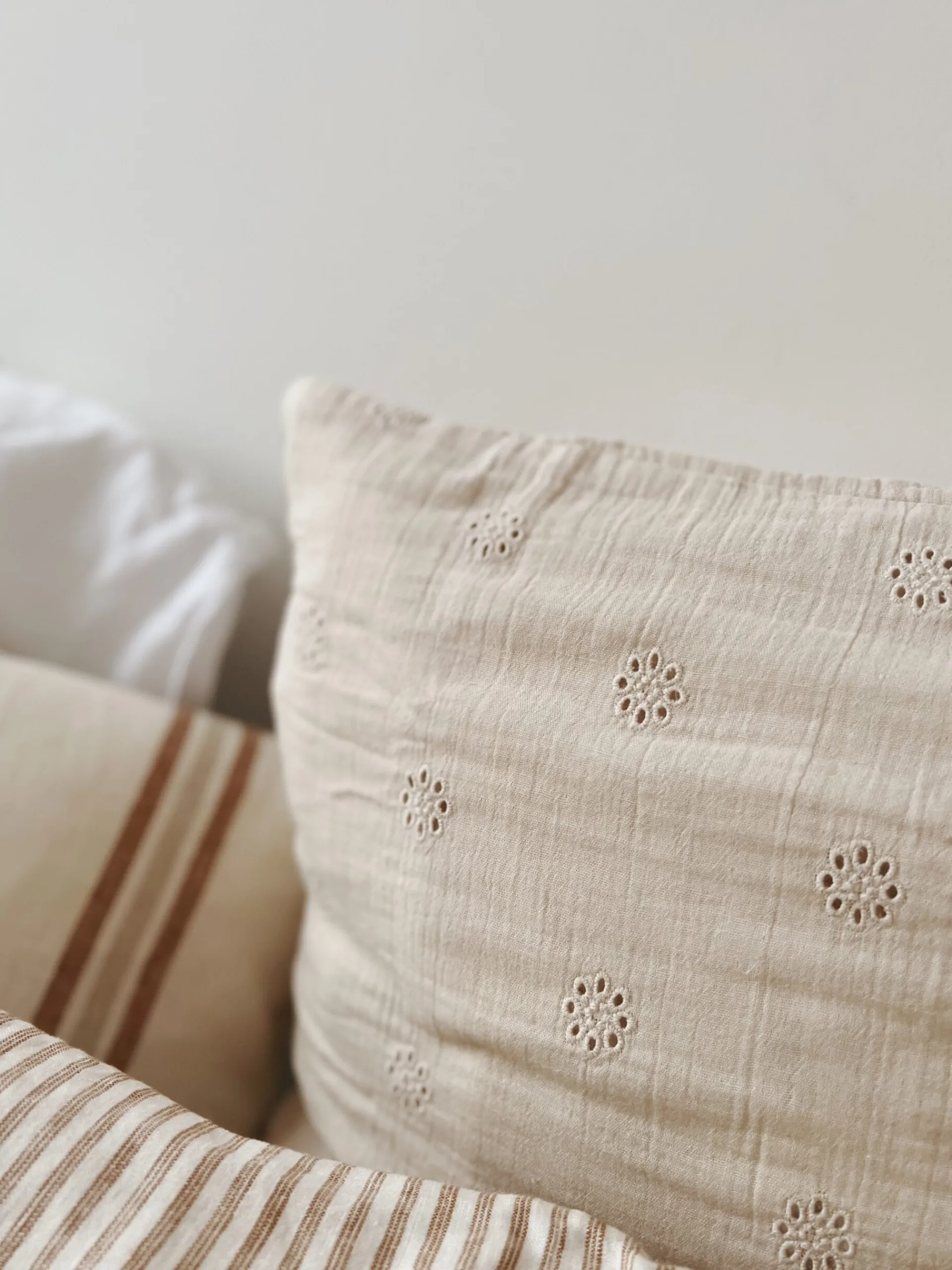 Sélection M Paire de taies d’oreiller en gaze de coton New