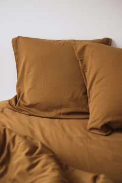 Sélection M Paire de taies d’oreiller en coton satin Ocre Online
