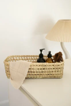 Sélection M Panier de rangement en paille tressé main Discount